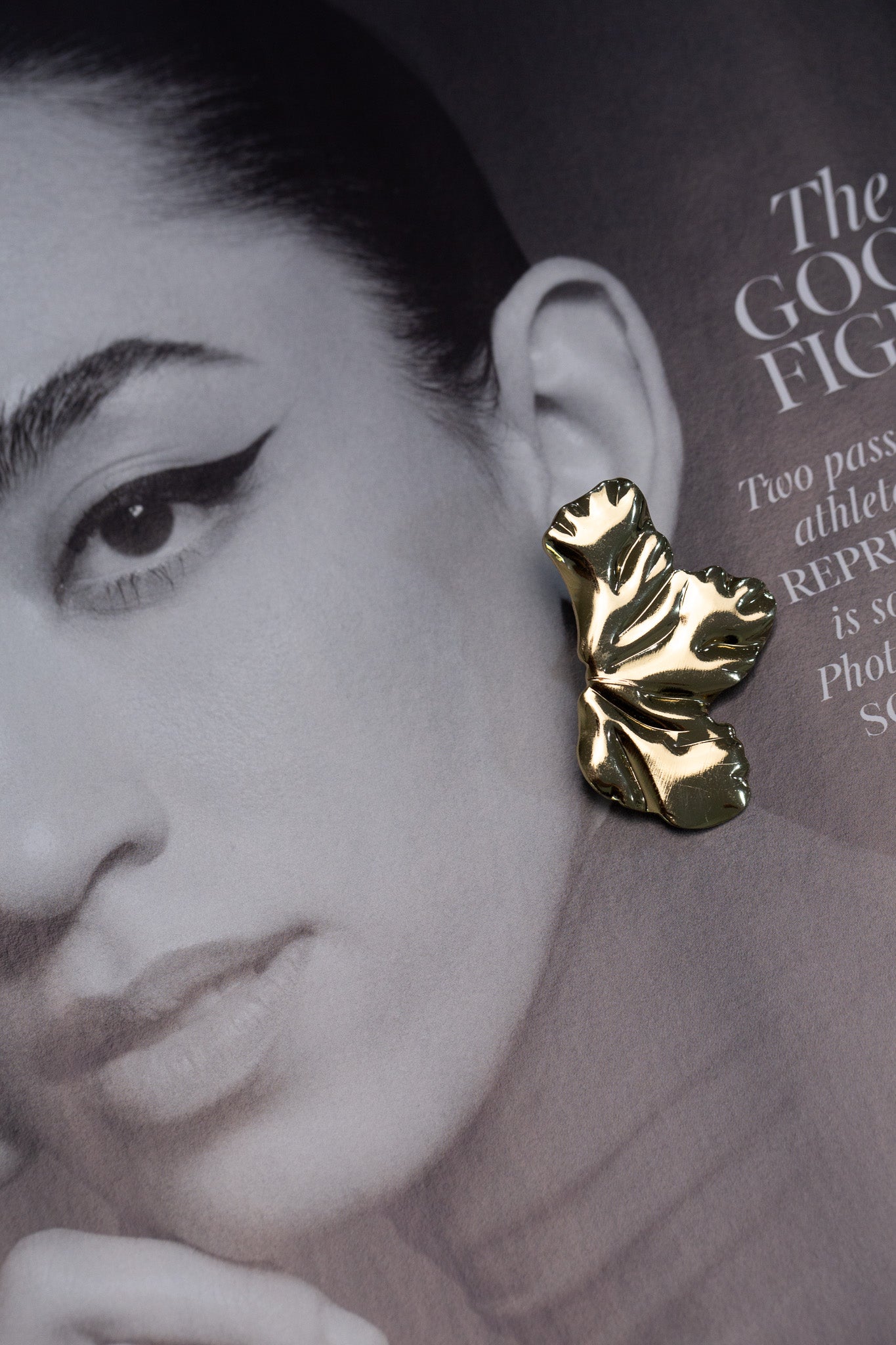 Gold Flora Statement Earrings