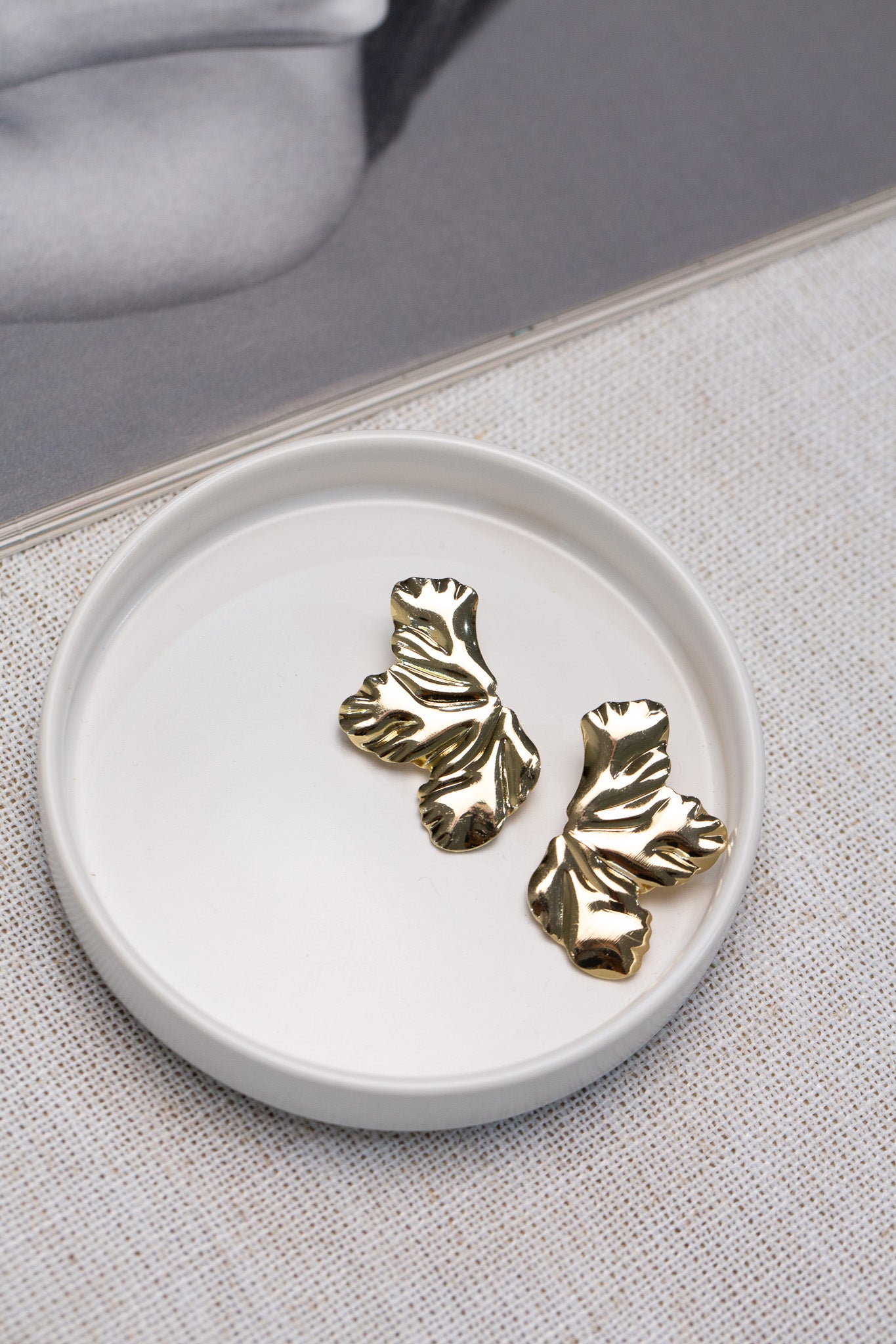 Gold Flora Statement Earrings