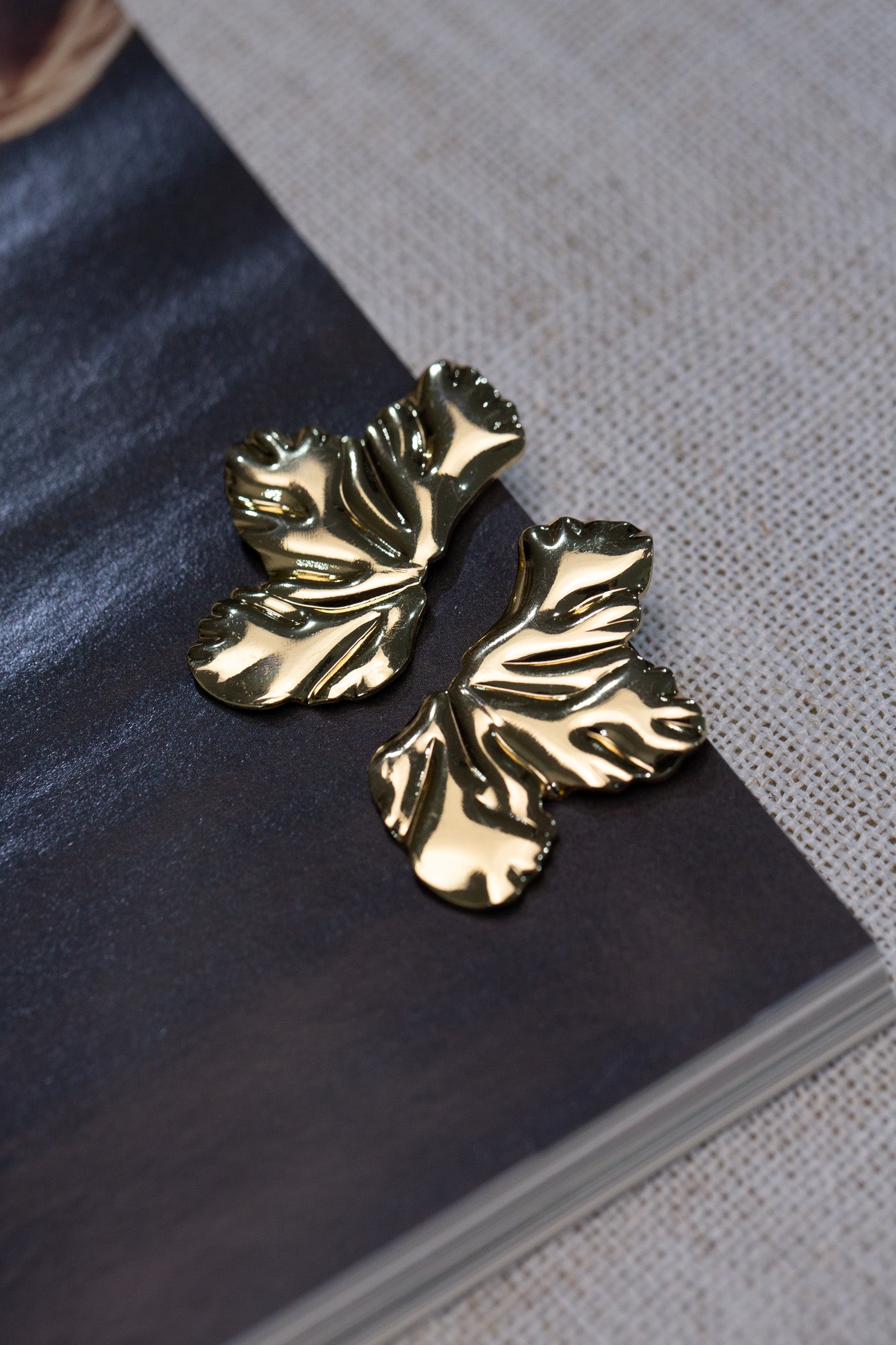 Gold Flora Statement Earrings