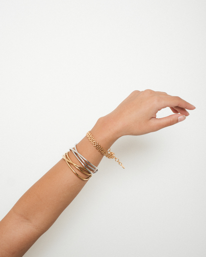 Clara Layered Cuff Bangle