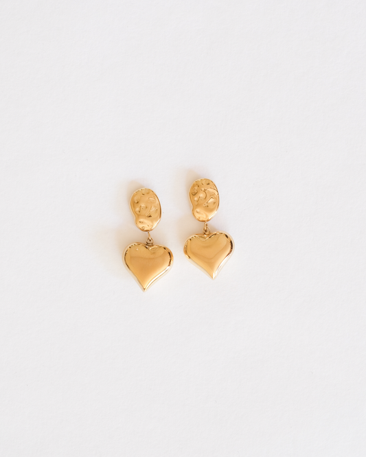 Carina Heart Drop Earrings
