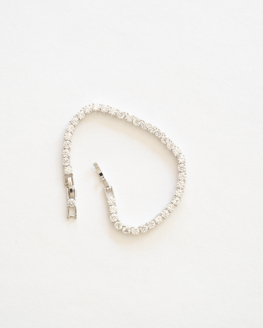 MacKenize Tennis Bracelet in Silver