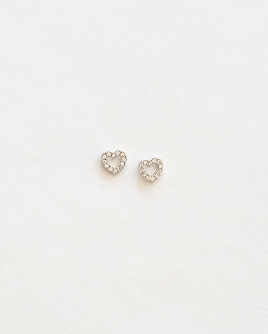 Madeline Crystal Heart Studs