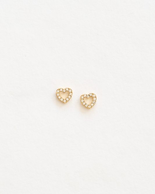 Madeline Crystal Heart Studs