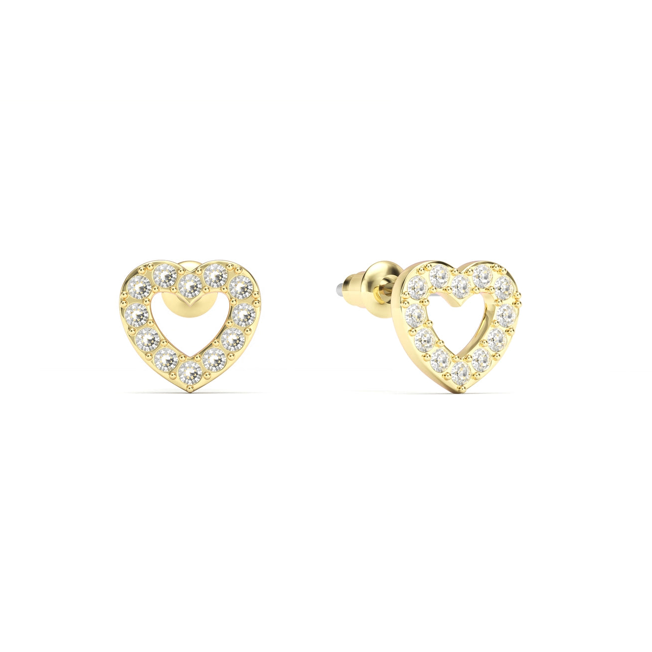 Madeline ‘I Love You’ Necklace & Crystal Stud Earrings in Gold
